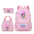 Conjunto de mochila com estampa KPop Demon Hunter com lancheira e bolsa de lápis, mochila externa leve e respirável de grande capacidade