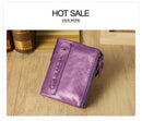 Contact's moda couro genuíno carteira feminina bifold titular do cartão moeda bolsa pequena bolsa feminina clipe de dinheiro masculino bolso carteiras