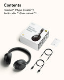 QCY-H3 ANC Auscultadores sem fios, Bluetooth 5.4, Hi-Res Audio, Over Ear Headset, híbrido Active Cancelamento de Ruído, Auscultadores, 60H, 43dB
