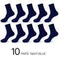 Hss 2023 meias de algodão masculino novos estilos 10 pares/lote preto homens de negócios meias respirável primavera verão para masculino tamanho dos eua (6.5-12)