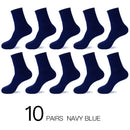 Hss 2023 meias de algodão masculino novos estilos 10 pares/lote preto homens de negócios meias respirável primavera verão para masculino tamanho dos eua (6.5-12)