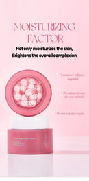 Creme de Colágeno Rosa PDRN com Niacinamida para Tom de Pele Irregular, Hidratante Facial Leve e Não Oleoso