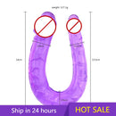 1pc rosa u forma geléia macia vibradores duplos vagina artificial brinquedos sexuais loja para casal feminino gay masturbadores lésbicos anal plug