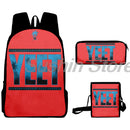 Jey uso yeet merch mochila 3 pçs/set mochila crossbody saco das mulheres dos homens casual daypack unisex packsack sacos de viagem