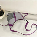 Bolsa de ombro multifuncional ajustável, à prova d'água, cor contrastante, feminina, moda coreana, leve, bolsa crossbody