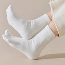 Unisex velo grosso cinco dedo meias, meias quentes toe, tubo médio, inverno, homens, mulheres, 3 pares