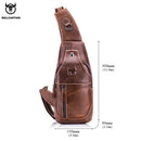 BULLCAPTAIN Sacos De Mensageiro De Couro Saco Casual Dos Homens Para Homens Saco De Peito Marca Designer Multi-Função Fone De Ouvido Jack Pacote De Peito