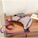 Bolsa de ombro multifuncional ajustável, à prova d'água, cor contrastante, feminina, moda coreana, leve, bolsa crossbody