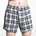 Cueca boxer masculina de algodão puro, roupa íntima, cintura alta, cuecas grandes, casual, xadrez, plus size, calças aro, pijama em casa, M-3XL