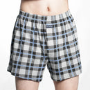 Cueca boxer masculina de algodão puro, roupa íntima, cintura alta, cuecas grandes, casual, xadrez, plus size, calças aro, pijama em casa, M-3XL