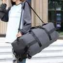 Bolsa de viagem, bolsa de grande capacidade, bagagem de mão portátil ao ar livre, bolsa de viagem com rolo, bolsa de lona unissex conveniente e prática