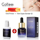 Gollee extensões de cílios 15ml primer de limpeza de cílios super ligação 0.5s cola de extensão de cílios profissional adesivo de cílios