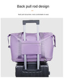 Bagagem expansível com roda universal, grande capacidade, separação seca e molhada, armazenamento, viagem, fitness, bagagem leve