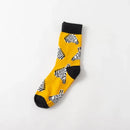 1 par novos homens mulheres meias de algodão casuais meias coloridas tripulação rua skate meias feliz engraçado harajuku sox meias