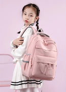 Fengdong-Saco Escolar de Grande Capacidade para Crianças, Mochila Bonito para Meninas, Kawaii Bookbag para Crianças, Presente dos Estudantes Primários