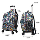 Nova Mala de Viagem de Grande Capacidade com Alça Retrátil, Bolsa de Mão para Viagens de Longa e Curta Distância, Mala de Nyl...