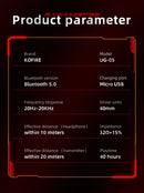 Kofire UG-05 fones de ouvido para jogos 2.4g bt5.0 fone de ouvido sem fio com microfone rbg luz vibração bluetooth fone de ouvido para ps4 ps5 pc switch