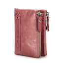 Contact's moda couro genuíno carteira feminina bifold titular do cartão moeda bolsa pequena bolsa feminina clipe de dinheiro masculino bolso carteiras