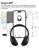 QCY-H3 ANC Auscultadores sem fios, Bluetooth 5.4, Hi-Res Audio, Over Ear Headset, híbrido Active Cancelamento de Ruído, Auscultadores, 60H, 43dB