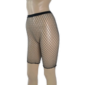 Calções de motociclista de malha feminina cintura elástica ver através da rede ciclismo estiramento meia meia-calça preto vermelho branco