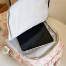 3 pçs conjunto bonito grande capacidade mochila coreano moda arco impressão saco sacos de náilon estudante mochila alça ajustável mochila viagem