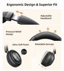 Qcy h3 pro anc fone de ouvido sem fio 50db cancelamento de ruído fone de ouvido de áudio espacial de alta resolução com ldac bluetooth 5.4 sobre fone de ouvido
