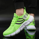 Homens sapatos esportivos casuais respirável tênis leves ao ar livre malha preto tênis de corrida atlético jogging tenis sapatos caminhada