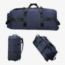 Bolsa de viagem, bolsa de grande capacidade, bagagem de mão portátil ao ar livre, bolsa de viagem com rolo, bolsa de lona unissex conveniente e prática