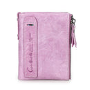 Contact's moda couro genuíno carteira feminina bifold titular do cartão moeda bolsa pequena bolsa feminina clipe de dinheiro masculino bolso carteiras