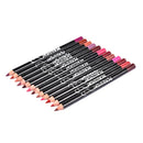 12 pcs Profissional Multi-funcional Lipliner Lápis Labial de Longa Duração À Prova D' Água Eye Brow Maquiagem Cosméticos Delineador de Lábios Coloridos Canetas