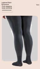 120d feminino plus size alta estiramento grosso meia-calça primavera outono sexy meias de náilon tamanho grande meias meia-calça anti gancho