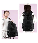 Fengdong-Saco Escolar de Grande Capacidade para Crianças, Mochila Bonito para Meninas, Kawaii Bookbag para Crianças, Presente dos Estudantes Primários