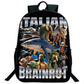 Engraçado italiano brainrot impresso mochila para meninos meninas cappuccino assassino mochila crianças bookbag italiano brainrot sacos