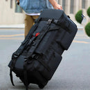 Mochila de Viagem Grande Capacidade 90/110L Dobrável com Rodas e Cinto, Bolsa de Transporte Multifuncional, Mala Resistente ao Desgaste