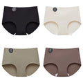 Falllsweet 4 Peças de Calcinhas de Seda Sem Costura para Mulheres, Lingerie Sexy de Cintura Média, Calcinhas de Seda Gelada M-2XL