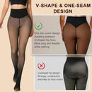 Nova Calça Legging Térmica Modeladora Preta Sexy com Forro de Lã e Efeito Translúcido, Meia-Calça Transparente de Lã, Tamanhos Grandes - Coleção 2026