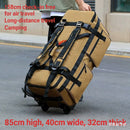 Mochila de Viagem Grande Capacidade 90/110L Dobrável com Rodas e Cinto, Bolsa de Transporte Multifuncional, Mala Resistente ao Desgaste