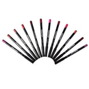 12 pcs Profissional Multi-funcional Lipliner Lápis Labial de Longa Duração À Prova D' Água Eye Brow Maquiagem Cosméticos Delineador de Lábios Coloridos Canetas