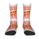 Meia engraçada para homens design exclusivo hip hop harajuku feliz qualidade padrão impresso tripulação meia presente casual