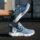 Homens sapatos esportivos casuais respirável tênis leves ao ar livre malha preto tênis de corrida atlético jogging tenis sapatos caminhada