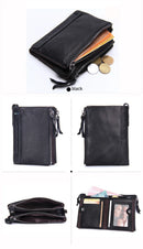 Contact's moda couro genuíno carteira feminina bifold titular do cartão moeda bolsa pequena bolsa feminina clipe de dinheiro masculino bolso carteiras