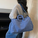 Bolsa de viagem portátil expansível para homens e mulheres, bolsa de bagagem leve de curta distância e grande capacidade, mala de viagem fitness com bolsa adicional e compartimento para sapatos