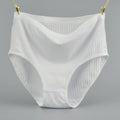 Calcinha de algodão de cintura alta macia roupa interior para mulher respirável plus size mulher briefs lingerie feminina calcinha listrada