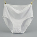 Calcinha de algodão de cintura alta macia roupa interior para mulher respirável plus size mulher briefs lingerie feminina calcinha listrada