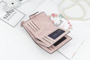 Carteira feminina de couro luxuosa, grande capacidade, slots para vários cartões, bolso fino para moedas, porta-cartões, carteira para mulheres