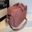 Bolsa de viagem portátil expansível para homens e mulheres, bolsa de bagagem leve de curta distância e grande capacidade, mala de viagem fitness com bolsa adicional e compartimento para sapatos