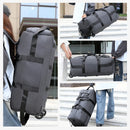 Bolsa de viagem, bolsa de grande capacidade, bagagem de mão portátil ao ar livre, bolsa de viagem com rolo, bolsa de lona unissex conveniente e prática