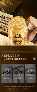 24k ouro ácido hialurônico creme para os olhos anti círculos escuros sacos de olho endurecimento hidratante olhos produtos de cuidados com a pele