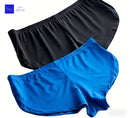 Cuecas Boxer Masculinas Sexy de Seda Gelada com Abertura Lateral, Secagem Rápida, Respiráveis, Esportivas, de Cintura Baixa, para Corrida e Lazer