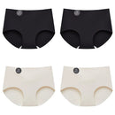 Falllsweet 4 Peças de Calcinhas de Seda Sem Costura para Mulheres, Lingerie Sexy de Cintura Média, Calcinhas de Seda Gelada M-2XL